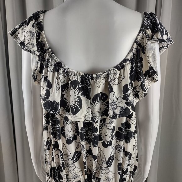 Hybrid & Company Off Shoulder High Waist Romper Wide Leg Jumper Size 3X (NWT) - Picture 5 of 12